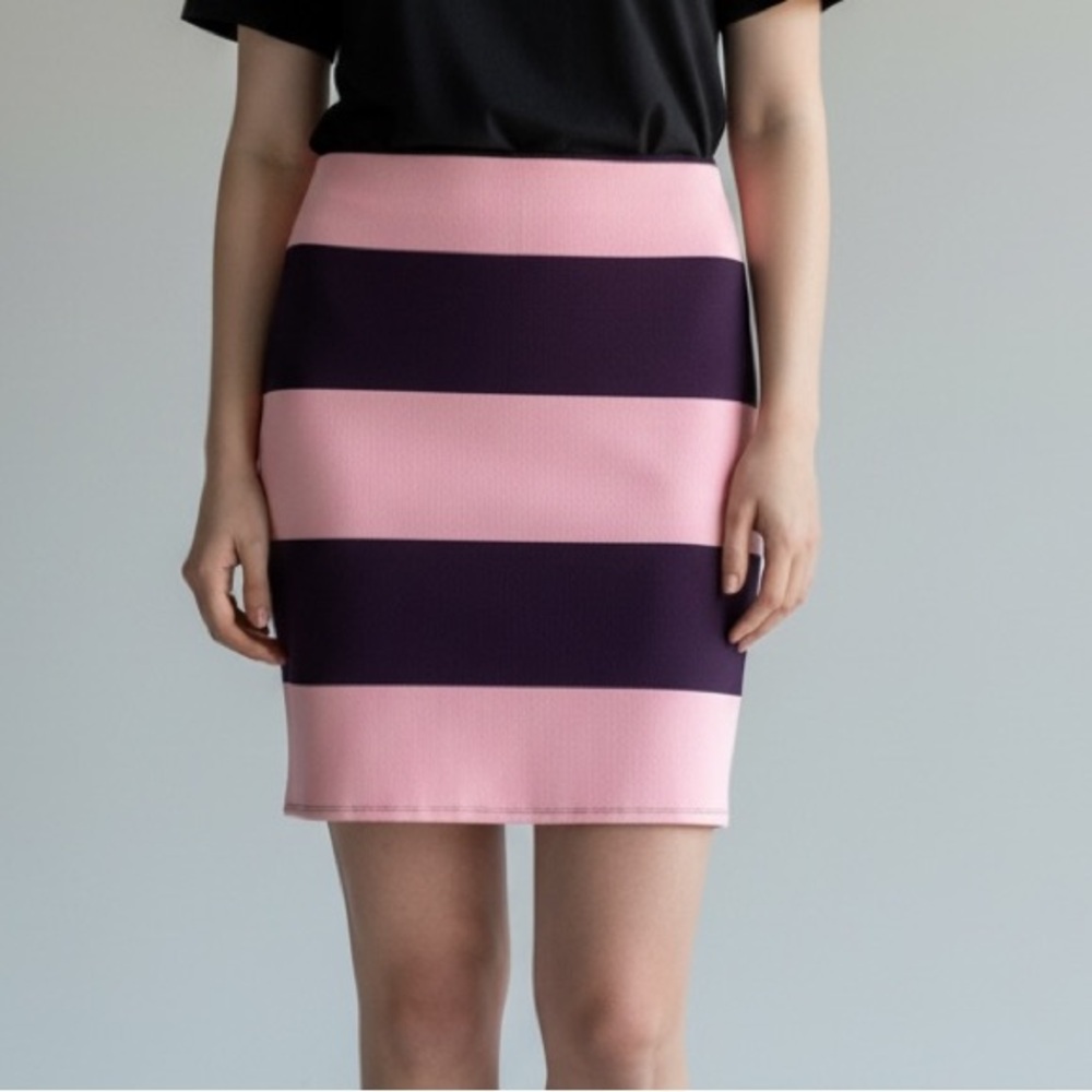 NWT LuLaRoe Cassie Striped Pink and Purple Pencil Skirt new with tags* size 2XL